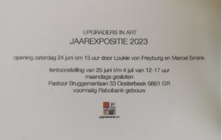 uitnodiging expositie upgraders in art 2023